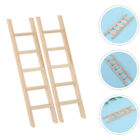 2Pcs Wood Ladder Model Landscape Ladder Model Diy Landscape Decor