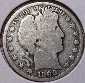 1900 S Barber Half Dollar - Picture 1 of 2