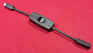 Switched USB C Male to USB A Male extension cable 25cm length - Picture 1 of 5