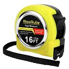 Roxrulie Tape Measure With Fractions 1/8 Measuring Tape Retractable 16 Ft Eas...