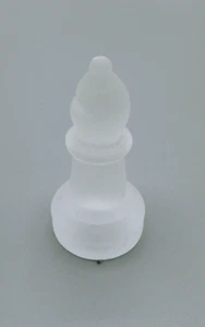 Glass Chess Replacement Piece Frosted Glass - Bishop 2-1/2" x 1-1/8" - Picture 1 of 1