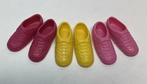 3 Pair Lot Vintage Mattel Barbie Skipper Doll 80's 90's Tennis Shoes Sneakers - Picture 1 of 1