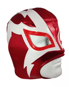 SHOCKER (pro-fit) Adult Lucha Libre Wrestling Mask - Red/White - Picture 1 of 6
