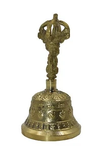 Bermoni Tibetan Temple Bell With Green Protective pouch (KTS-BELL-01) - Picture 1 of 7