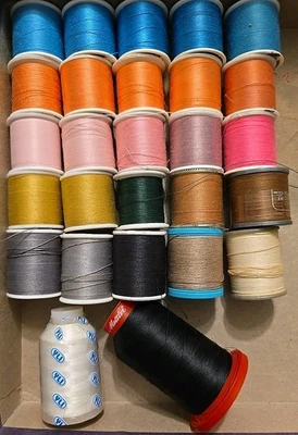 27 Coats & Clark Dual Duty Thread Cotton Polyester All Purpose Spools New & Used - Image 1 of 4