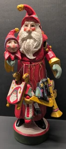 Vintage House of Hatten Christmas Santa with Toys D Calla FOLK ART FIGURE 19” - Picture 1 of 11