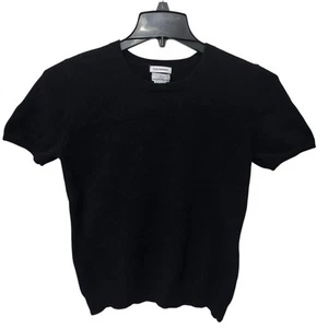 Maglione Jaclyn Smith donna taglia large nero 100% cashmere manica corta - Foto 1 di 8
