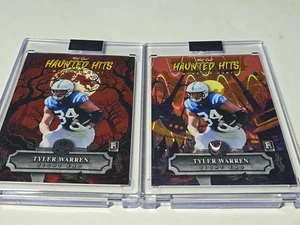2 Tyler Warren 1/2 RC 2025 Wild Card Haunted Hits Holo,  Raywave  - Picture 1 of 4