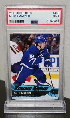 2016 Upper Deck Young Guns Mitch Marner Rookie Card #468 PSA 9 Young Guns - Image 1 of 4