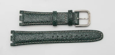 Correa de reloj de cuero con textura genuina verde Tissot hebilla firmada 20 mm Foto 1 de 4