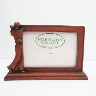 Marco de fotos columpio de golf Enesco artesanía historia de colección 108947 marrón para foto de 4x6" Foto 1 de 4
