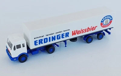 ROSKOPF 1:87 - #508 - Mercedes Benz MB 1217 LS/36 w/trailer Erdinger Weißbier - Immagine 1 di 2