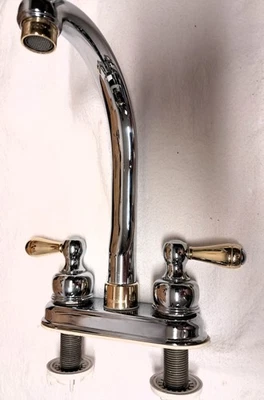 Delta Foundations Two Handle Bar/Prep Faucet - chrome and brass Neostyle $147.00 - Image 1 of 4
