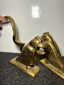 Vintage Heavy Cast Iron/Brass Bird Figural Nutcracker Lever Action *NEW* - Picture 1 of 5