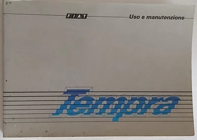 FIAT TEMPRA 1,4/1,6/1,8ie/DS/TURBO DS LIBRETTO USO MANUTENZIONE OWNER'S MANUAL - Immagine 1 di 4