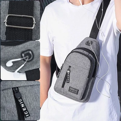 Damen Herren Tasche Canvas Umhängetasche Schultertasche Crossover Bag - Bild 1 von 4