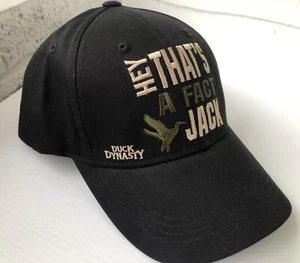 Duck Dynasty Thats a Fact Jack Sombrero Negro Béisbol Camionero Correa Sombrero A&E Nuevo con Etiquetas - Imagen 1 de 10