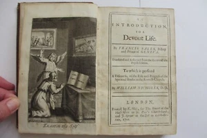 St. Francis de Sales. Introduction to a Devout Life. 1701, leather-bound - Picture 1 of 9