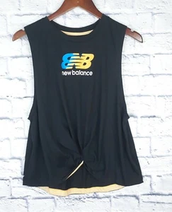 New Balance NB Dry Sleeveless Tank Shirt Front Cinch Womens Fits Small - Picture 1 of 9