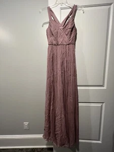 NWT JCREW $298 Sz 4 Silk Chiffon Anabel Long Dress Gown Dusty Lavender formal - Picture 1 of 11