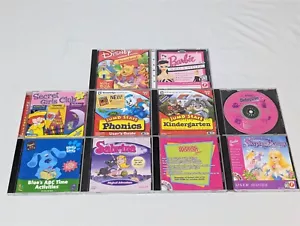 Lot of 10 Kids PC Computer Games Barbie Winnie the Pooh Jump Start Blue's Clues - Picture 1 of 4