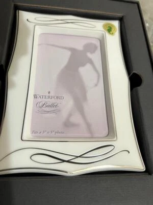 Waterford Ballet Ribbon 3 x5 Frame White New  Baby Gift - Image 1 of 4