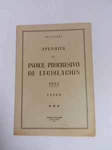 Aranzadi Appendix To The Progressive Index Of Legislation 1953 - January - Picture 1 of 1