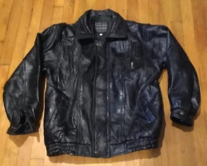 Chaqueta Bomber Estilo Retazos Piel Cordero Grano Italiano Cuero Marca Maxam Lg - Imagen 1 de 13