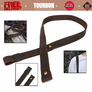 Tourbon Buffalo Leather Rifle Sling Adjusted Shoulder Gun Strap Adjustable inUSA - Picture 1 of 24