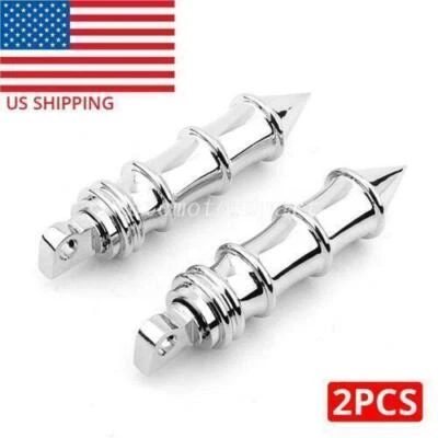 Clavijas de pie de montaje macho cromadas para motocicleta Harley-Davidson Sportster 883 1200 Foto 1 de 4