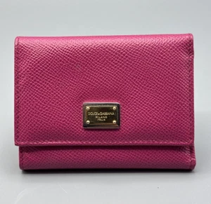Dolce & Gabbana Fuchsia Pink Leather Wallet *Pre Owned* FREE SHIPPING - Picture 1 of 8
