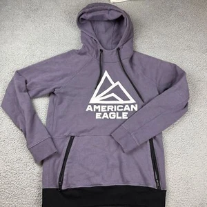 American Eagle Adult Front Logo XS X-Small Pullover Causal Hoodie Men Purple - Picture 1 of 8