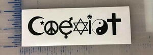 Coexist Decal 3.5" 4.5" 5.5" Bumper Sticker Peace Love Respect Window Laptop Cup - Picture 1 of 2