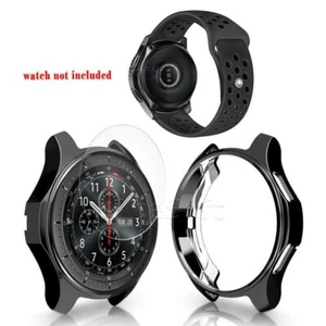 Staubdichte Hülle + Displayschutzfolie Gummi Uhrenarmband für Samsung Galaxy Watch 46mm - Bild 1 von 1