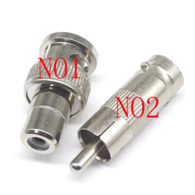 Video BNC to RCA Female Male Q9 AV Coax Connector Adapter Cable Converter Plug - Image 1 of 4