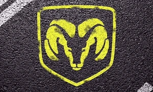 DODGE RAM STREET LOGO 3'X5' BREIT VINYL BANNER MANN HÖHLE GARAGE SCHILD MECHANIKER USA - Bild 1 von 2