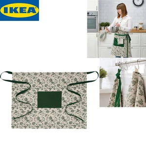 Neu IKEA VITNOPPA Taillenschürze, gemustert/grün 31 1/2x23 1/2" Blumenstoff Baumwolle - Bild 1 von 2