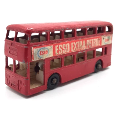 Lesney Matchbox 戴姆勒巴士 Esso Extra Petrol 红色编号 74 1966 年英国制造 — 第 1/4 张图片