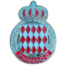 Monaco Crown Silver White and Red Refrigerator Magnet 1.5 diameter