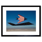 USAF F-117 Nighthawks American Flag Stealth Attack Aircraft Framed Art 12X16