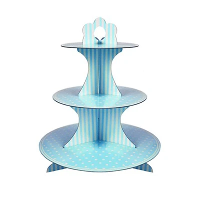 Vendedor dos EUA Sobremesa de Cupcake de Aniversário Redonda Descartável 3 Camadas Faça Você Mesmo Papel Artesanato P... - Imagem 1 de 2