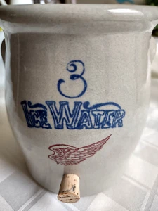 Red Wing Stoneware Crock #3 Miniature "Ice Water" Candy Cooler - Picture 1 of 6