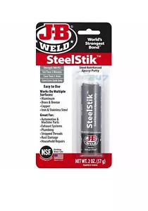 JB Weld SteelStik Steel Stik Iron Copper Brass Aluminium Repair Epoxy Putty Bond - Picture 1 of 5