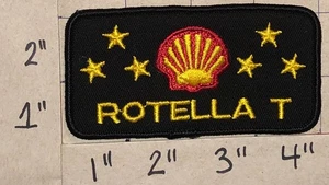 1 VINTAGE SHELL ROTELLA T ÖL GAS RAFFINERIE SCHMIERMITTEL WAPPEN EMBLEM PATCH - Bild 1 von 2