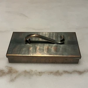 Vintage Gregorian Copper Cigarette Trinket Box Hammered Beautiful Patina - Afbeelding 1 van 15