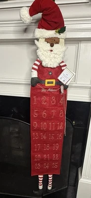 Pottery Barn Kids Skinny Santa Advent Calendar Christmas Mono “The Millers” New! - Image 1 of 4