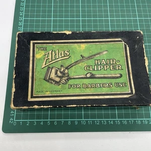 Atlas Hair Clippers 1930s Barber Germany Original Box + Extra Comb Vintage - Picture 1 of 24