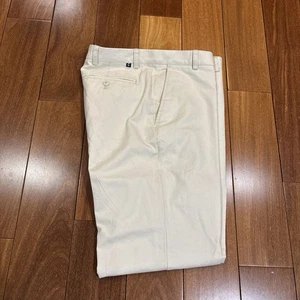 Chaps khakifarbene Herrenhose Größe 38 x 30 vorne flach Freizeit Business Stretch - Bild 1 von 4