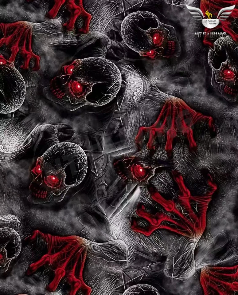 Carenado pintado calavera roja con inyección GL apto para Kawasaki 2000-2025 Ninja ZX6R Foto 1 de 1