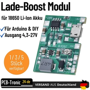DC-DC Step Up Boost Modul Li-Ion Batterie Ladegerät Spannungswandler für Arduino - Bild 1 von 8